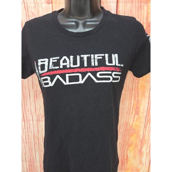 GRUNT STYLE WOMENS BEAUTIFUL BADASS T-SHIRT SMALL - Picture 3 of 8